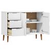 vidaXL Sideboard MOLDE White 113x40x80 cm Solid Wood Pine
