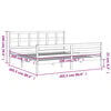 vidaXL Bed Frame without Mattress White 200x200 cm Solid Wood