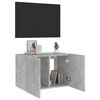 vidaXL TV Wall Cabinet with LED Lights Concrete Grey 60x35x41 cm