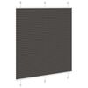 vidaXL Pleated Blind Black 120x150 cm Fabric Width 119.4 cm Polyester