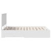 vidaXL Bed Frame with Headboard White 140 x 190 cm Engineered Wood