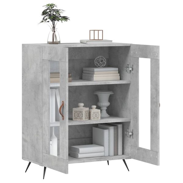 vidaXL Sideboard Concrete Grey 69.5x34x90 cm Engineered Wood