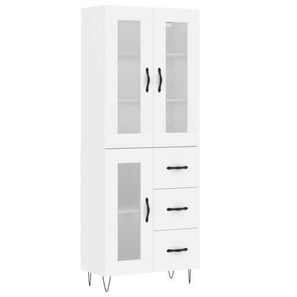 vidaXL Highboard White 69.5x34x180 cm Engineered Wood
