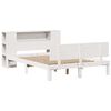 vidaXL Bookcase Bed without Mattress White 135x190 cm Double Solid Wood Pine