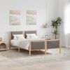 vidaXL Bed Frame with Headboard Taupe 140 x 190 cm Fabric
