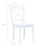 vidaXL Dining Chairs 2 pcs White Solid Rubber Wood