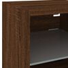 vidaXL 6 Piece TV Wall Units with LED Brown Oak Engineered Wood