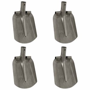 vidaXL Shovel Head 4 pcs Silver 33 x 21 cm Powder-Coated Steel