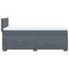 vidaXL Box Spring Bed with Mattress Dark Grey 100x200 cm Velvet