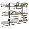 vidaXL Wall Shelf Set with Shelf 6 pcs Artisan Oak 100 x 25 x 30 cm