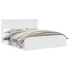 vidaXL Bed Frame with Headboard White 200 x 200 cm Solid Pine Wood