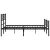 vidaXL Metal Bed Frame without Mattress with Footboard Black 120x190cm
