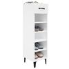 vidaXL Shoe Cabinet High Gloss White 30x35x105 cm Engineered Wood