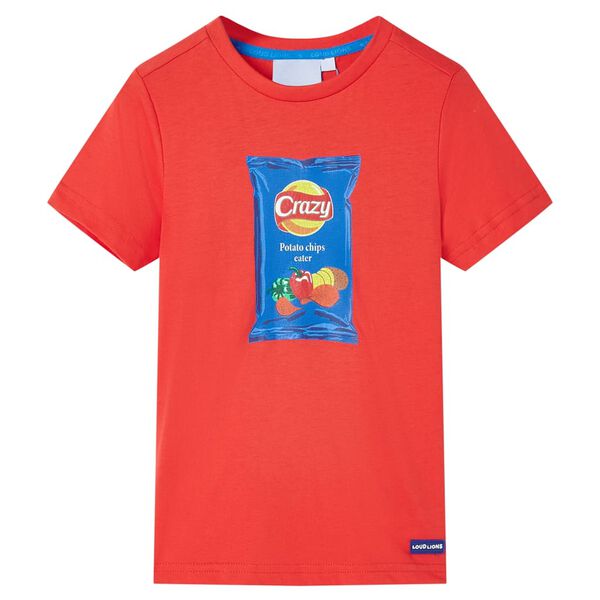 Kids' T-shirt with Short Sleeves Red 116