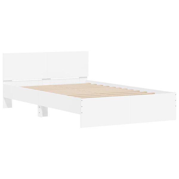 vidaXL Bed Frame without Mattress White 135x190 cm Double