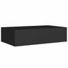 vidaXL Wall-mounted Drawer Shelves 2 pcs Black 40x23.5x10cm MDF