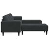 vidaXL Living Room Couch 3 pcs Black