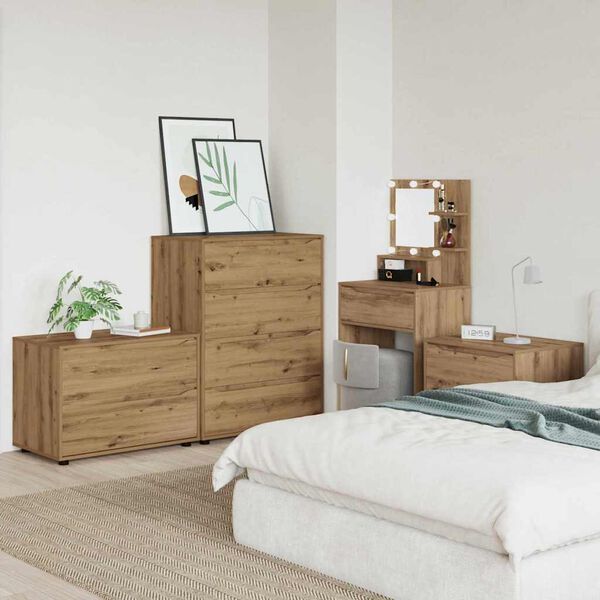 vidaXL Storage Cabinet Artisan Oak 80 x 48 x 57 cm Engineered Wood