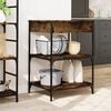 vidaXL Kitchen Trolley Smoked Oak 60x48x89.5 cm Engineered Wood