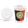 vidaXL Paper Coffee Cups with Lids 1000 pcs 4oz 120ml