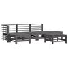 vidaXL 6 Piece Garden Lounge Set Grey Solid Wood Pine