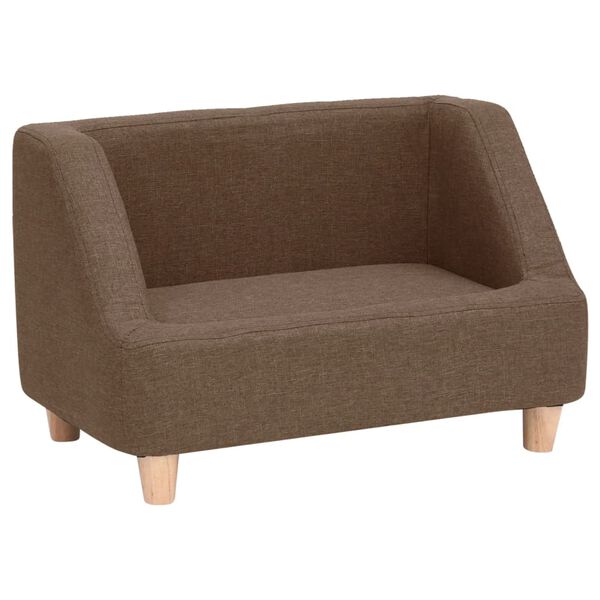 vidaXL Dog Sofa Brown 60x37x39 cm Linen
