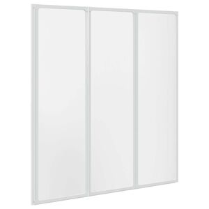 vidaXL Shower Bath Screen Wall 141 x 132 cm 3 Panels Foldable