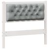 vidaXL Headboard Other White and light grey 90 cm Solid pine wood