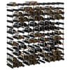 vidaXL Wine Rack for 120 Bottles Black Solid Pine Wood
