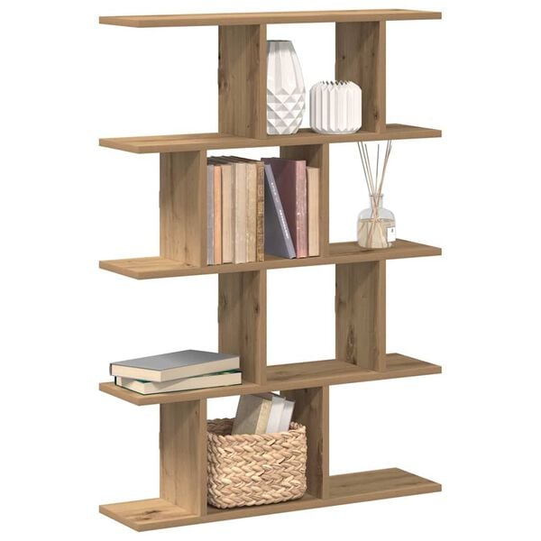 vidaXL Wall Cube Shelf 12 Compartments Artisian Oak Engineered Wood