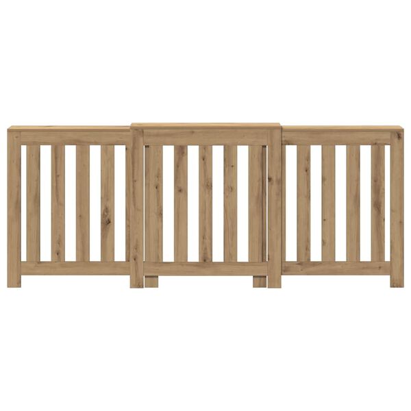 vidaXL Radiator Cover Artisian Oak 205x21.5x83.5 cm Engineered Wood