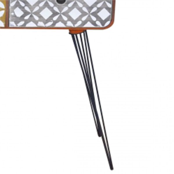 vidaXL Console Table with 3 Drawers Brown