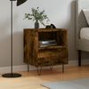 vidaXL Bedside Cabinet Smoked Oak 40x35x50 cm Engineered Wood
