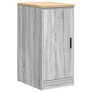 vidaXL Garage Storage Cabinet Grey Sonoma 40x51x85 cm Solid Wood Pine