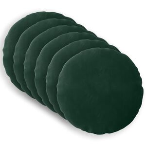 vidaXL Cushion with Pillow HEERLEN 6 pcs Dark Green Velvet