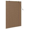 vidaXL Roller Blind with Curtains Manual Brown 110 x 160 cm Bamboo