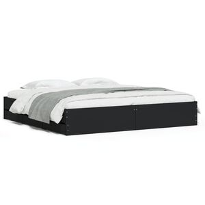vidaXL Bed Frame with Drawers without Mattress Black 200x200 cm
