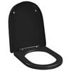 vidaXL Soft-close Toilet Seat with Quick-release Design Black