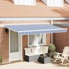 vidaXL Retractable Awning Blue and White 350 x 200 cm