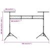 vidaXL Light Stand Black 438x115x(180-300) cm Steel