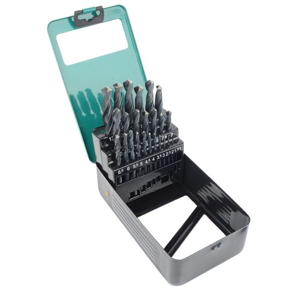 Br&uuml;der Mannesmann 25 Piece HSS-G Metal Twist Drill Set