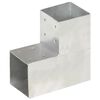 vidaXL Post Connector L Shape Galvanised Metal 101x101 mm