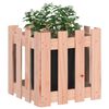 vidaXL Garden Planter with Fence Design 40x40x40 cm Solid Wood Douglas