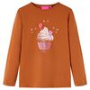 Kids' T-shirt with Long Sleeves Cognac 116