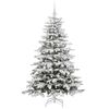 vidaXL Artificial Hinged Christmas Tree White 180 cm PE and PVC