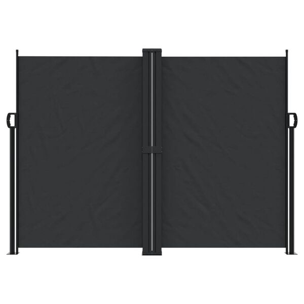 vidaXL Retractable Side Awning Black 180x600 cm