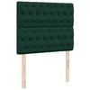 vidaXL Box Spring Bed with Mattress Dark Green 120x190 cm Small Double Velvet