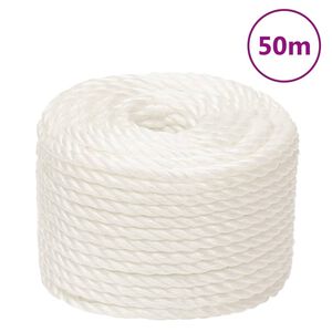 vidaXL Work Rope White 16 mm 50 m Polypropylene