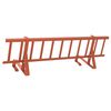 vidaXL Roof Snow Guard Red 100 x 29.5 x 34.5 cm Steel