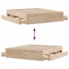 vidaXL Bed Frame without Mattress with Drawers 180x200 cm Super King Solid Wood Pine